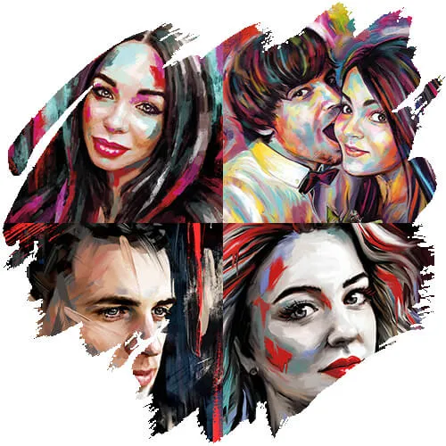 Портреты мастихином