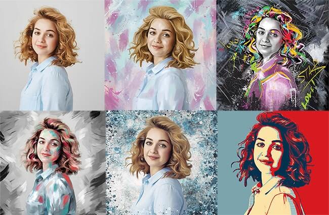 Печать поп арт портретов на холсте любого размера с доставкой в СПб и РФ – Ленбагет